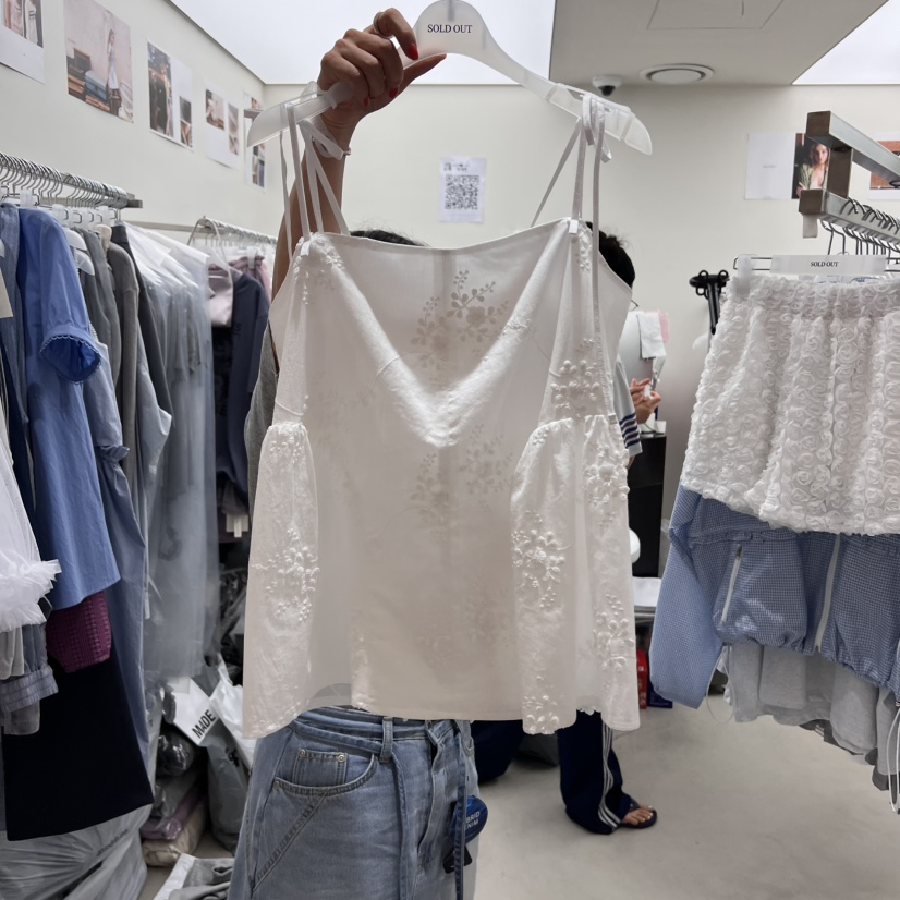 SOLD OUT韓國直郵㊣女裝新品時尚熱賣休閑推薦25春夏吊帶背心SOLD OUT吊帶/背心圖色2