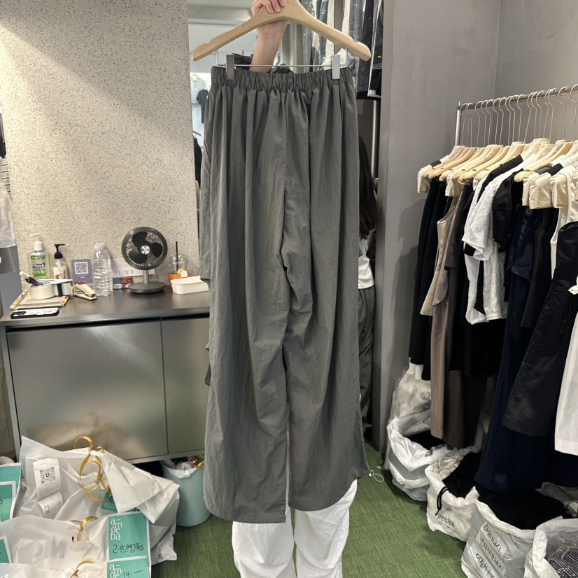 AMOEBA韓國㊣直郵東大門代購女裝新品時尚熱賣人氣休閑褲尼龍AMOEBA休閑褲