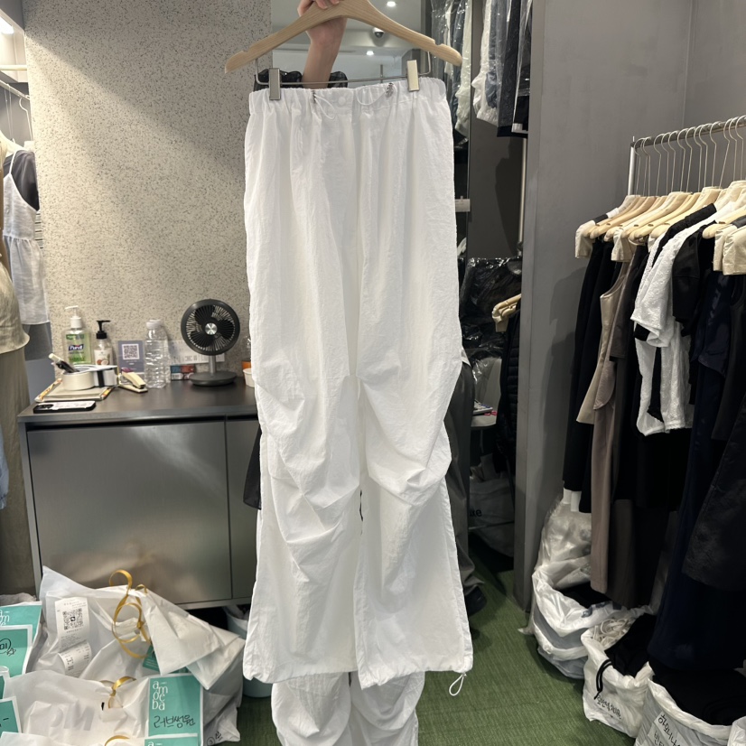 AMOEBA韓國㊣直郵東大門代購女裝新品時尚熱賣人氣休閑褲尼龍AMOEBA休閑褲