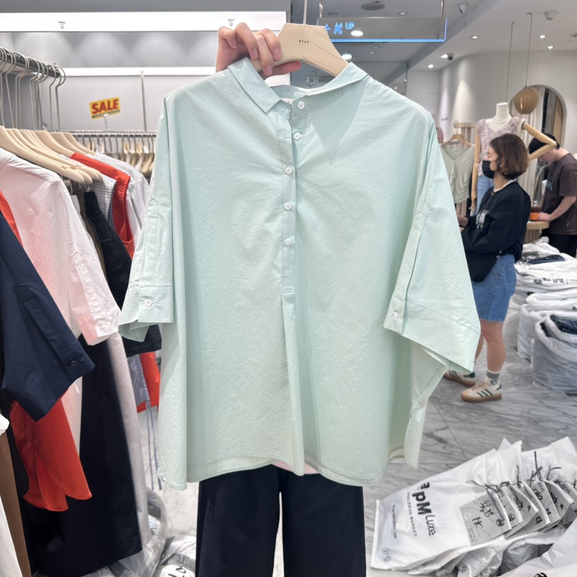 REVE-L韓國㊣直郵東大門代購女裝新品休閑人氣25春夏襯衫蕾絲衫REVE-L襯衫/蕾絲衫圖色2