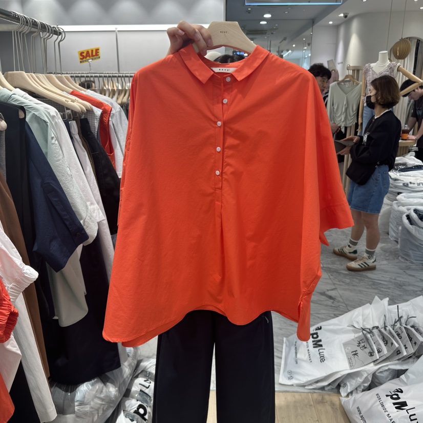 REVE-L韓國㊣直郵東大門代購女裝新品休閑人氣25春夏襯衫蕾絲衫REVE-L襯衫/蕾絲衫圖色3