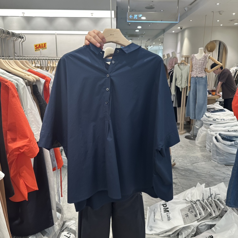 REVE-L韓國㊣直郵東大門代購女裝新品休閑人氣25春夏襯衫蕾絲衫REVE-L襯衫/蕾絲衫圖色4