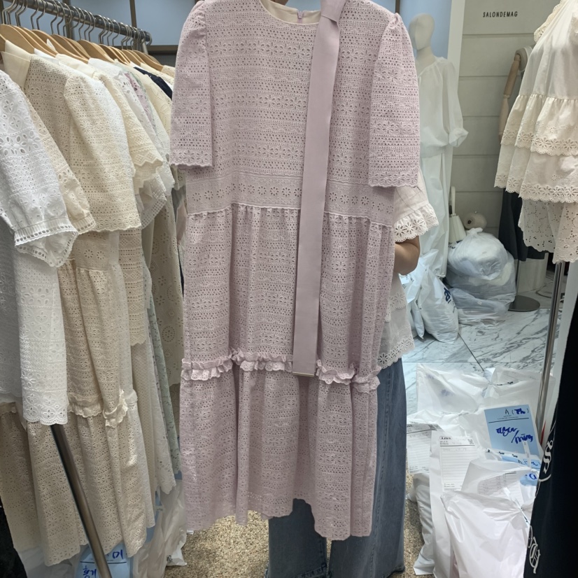 A韓國㊣直郵東大門代購女裝新款熱賣人氣時尚休閑連衣裙含腰帶A STORE連衣裙