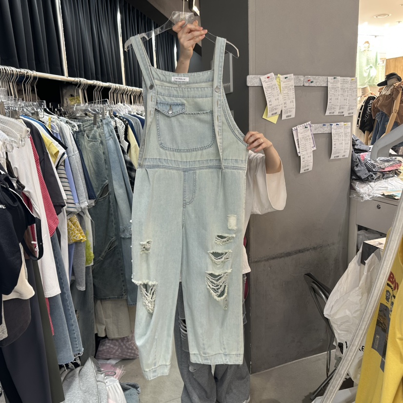 MOMAZU直郵韓國代購㊣女裝新品25春夏時尚休閑熱賣人氣背帶褲MOMAZU背帶褲