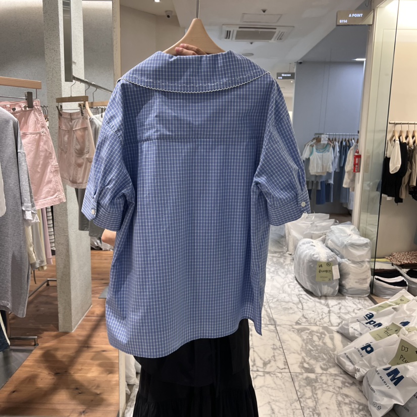 COMELY直郵韓國代購㊣女裝新款時尚休閑25春夏人氣襯衫蕾絲衫COMELY襯衫/蕾絲衫