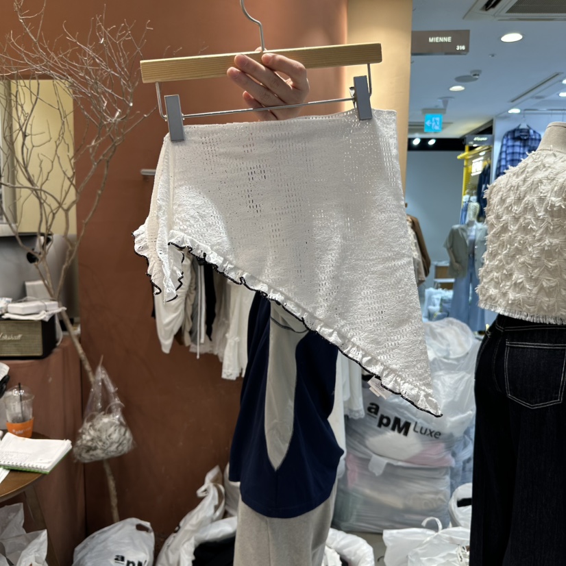MIENNE直郵韓國代購㊣女裝新品時尚推薦人氣25春夏圍巾披肩蕾絲MIENNE圍巾/披肩