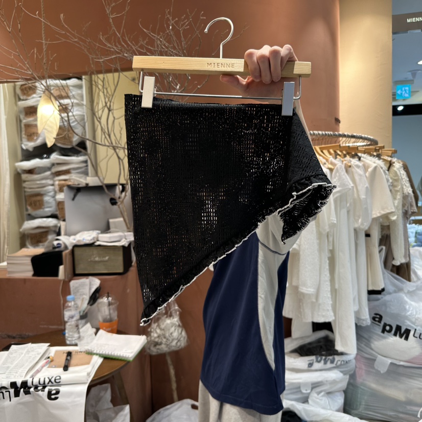MIENNE直郵韓國代購㊣女裝新品時尚推薦人氣25春夏圍巾披肩蕾絲MIENNE圍巾/披肩圖色3