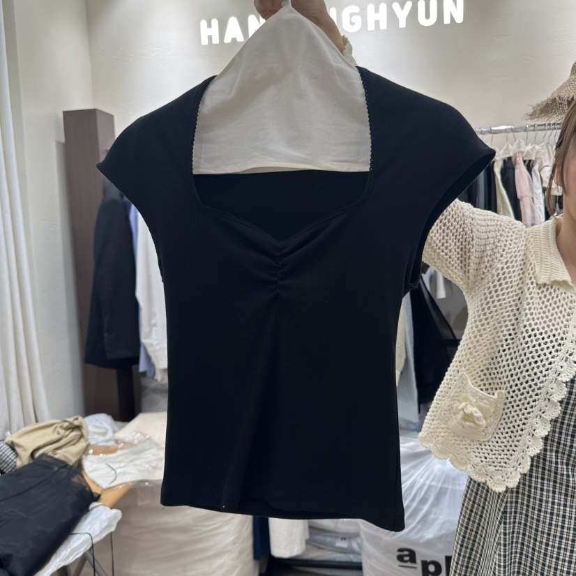 HANSUNGHYUN韓國直郵㊣女裝新品25春夏人氣推薦休閑時尚T恤HANSUNGHYUNT恤圖色2