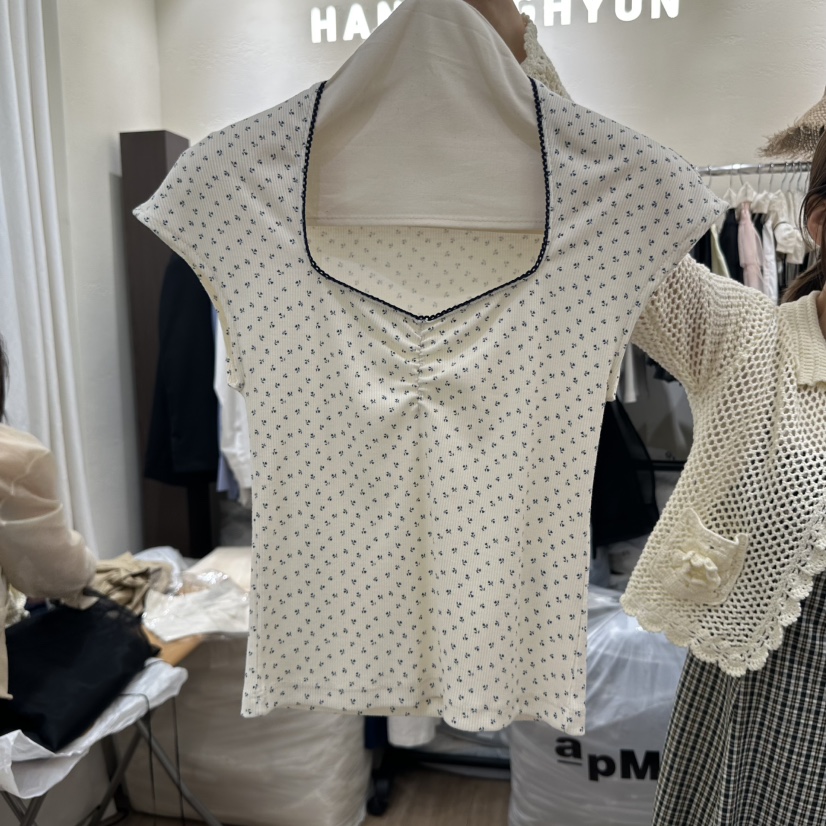 HANSUNGHYUN韓國直郵㊣女裝新品25春夏人氣推薦休閑時尚T恤HANSUNGHYUNT恤圖色3