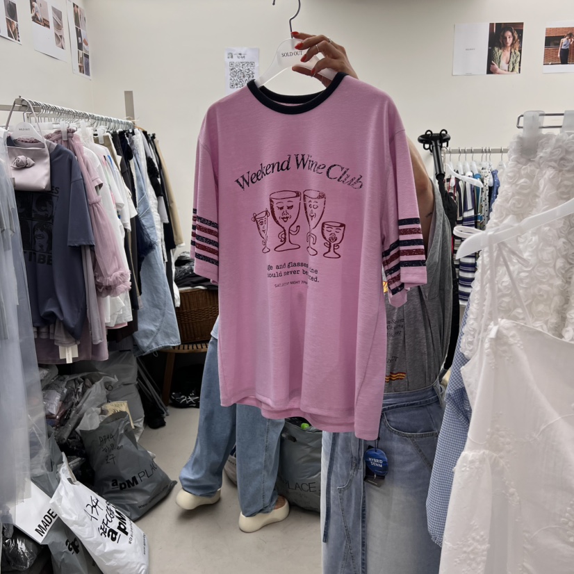 SOLD OUT韓國直郵㊣女裝新品熱賣25春夏人氣休閑時尚推薦T恤SOLD OUTT恤圖色2