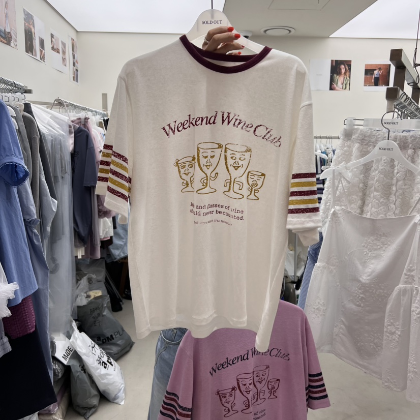 SOLD OUT韓國直郵㊣女裝新品熱賣25春夏人氣休閑時尚推薦T恤SOLD OUTT恤圖色3