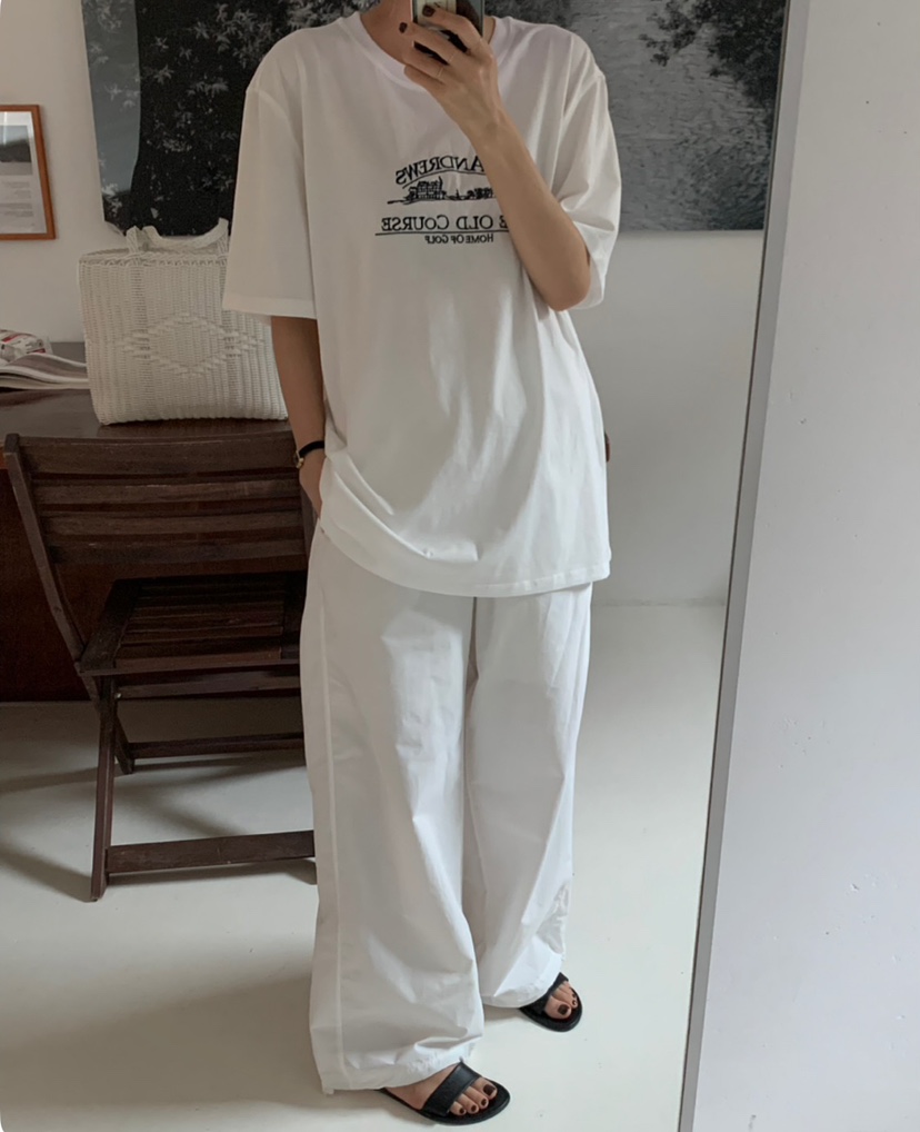 A Flan直郵韓國代購㊣女裝新款時尚25春夏休閑人氣熱賣休閑褲AFN/A Flan休閑褲