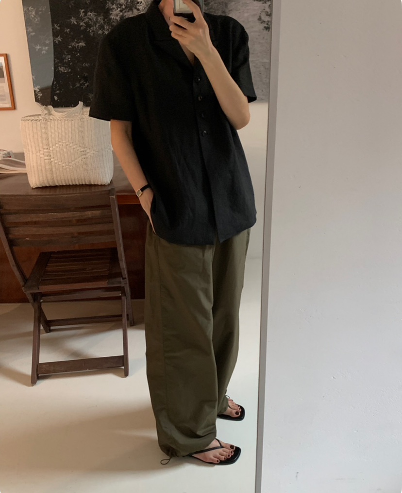 A Flan直郵韓國代購㊣女裝新款時尚25春夏休閑人氣熱賣休閑褲AFN/A Flan休閑褲