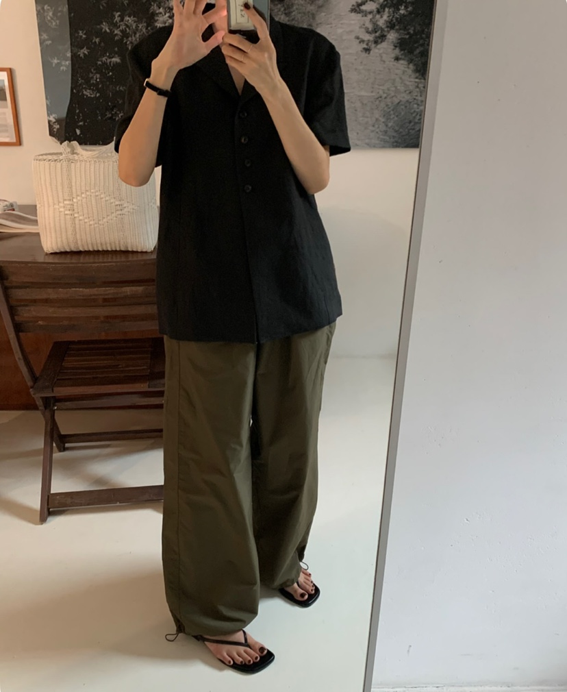 A Flan直郵韓國代購㊣女裝新款時尚25春夏休閑人氣熱賣休閑褲AFN/A Flan休閑褲
