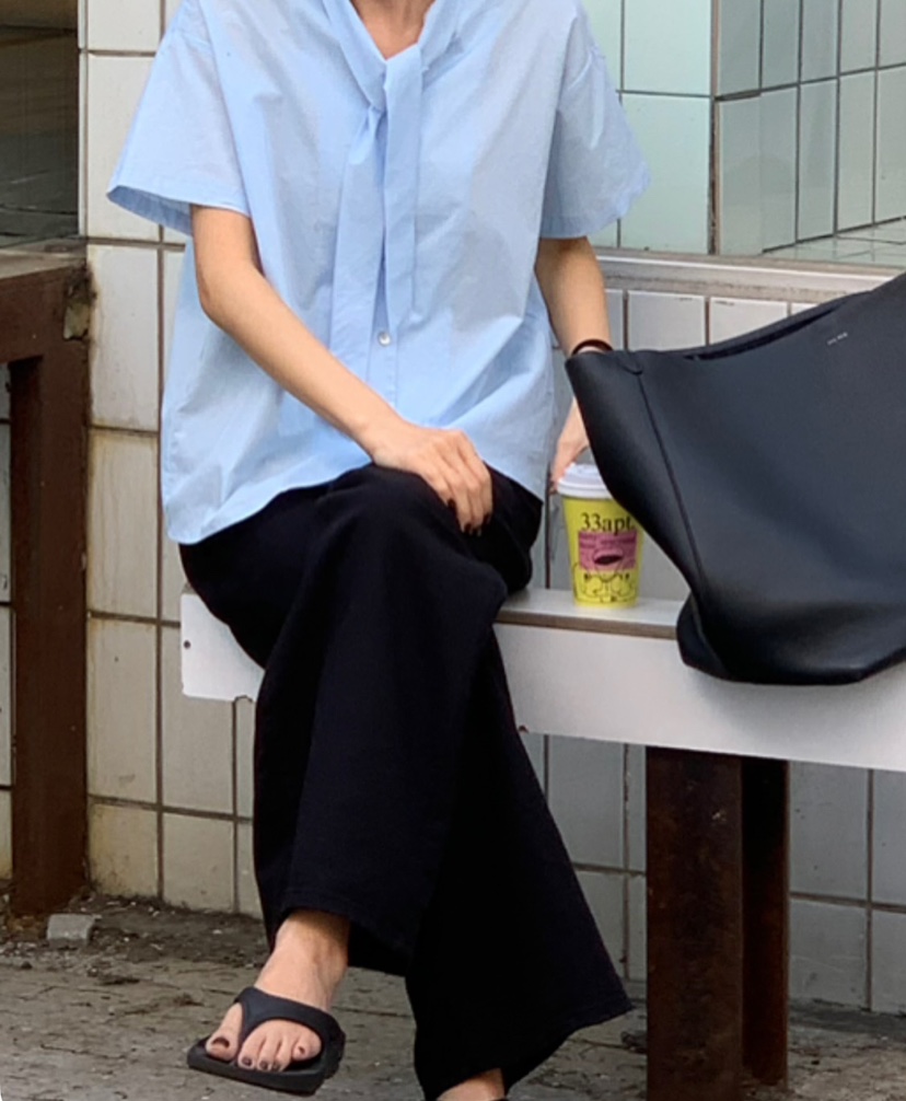 A Flan韓國㊣直郵東大門代購女裝新品休閑推薦25春夏襯衫蕾絲衫AFN/A Flan襯衫/蕾絲衫