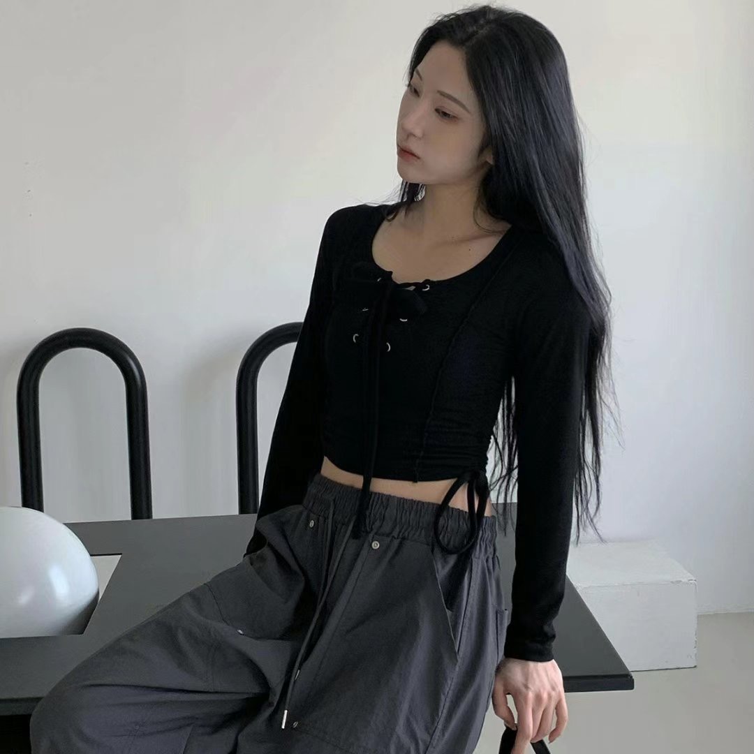 DARPHIN-달팡-T韓國直郵㊣東大門實拍女裝新款時尚長袖T恤DARPHIN-달팡-T長袖T恤