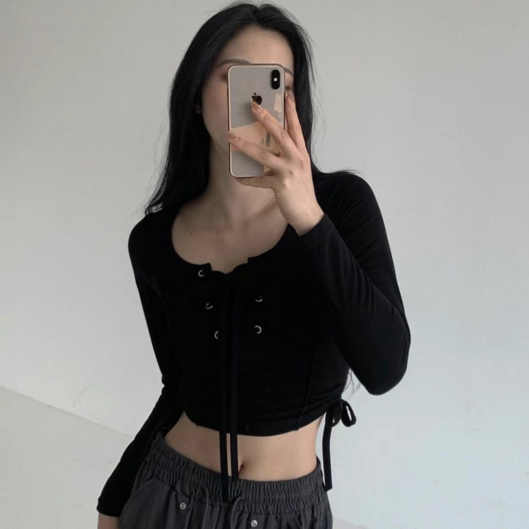 DARPHIN-달팡-T韓國直郵㊣東大門實拍女裝新款時尚長袖T恤DARPHIN-달팡-T長袖T恤