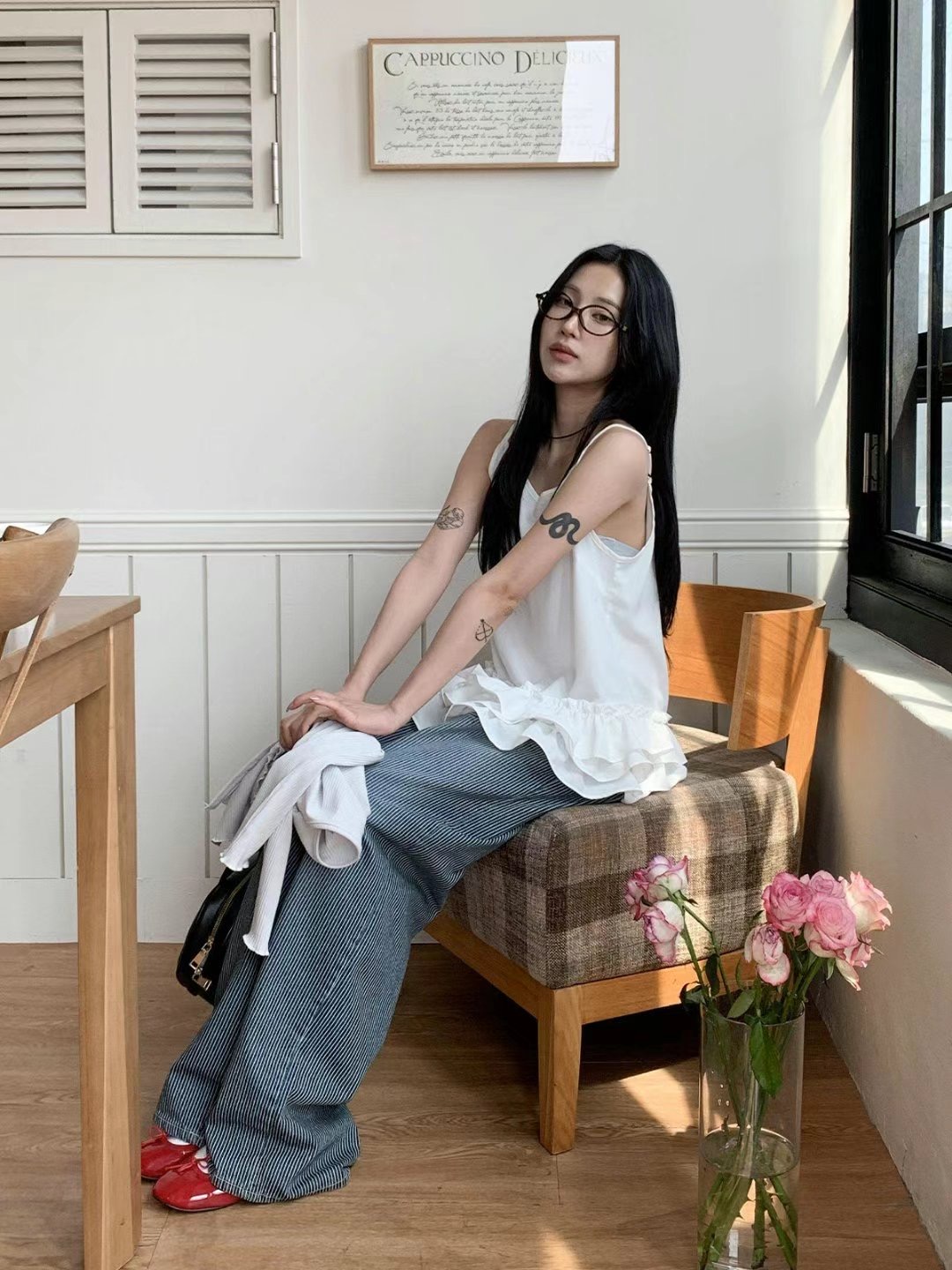 DARPHIN-달팡-T韓國㊣直郵東大門代購女裝新品人氣吊帶背心DARPHIN-달팡-T吊帶/背心