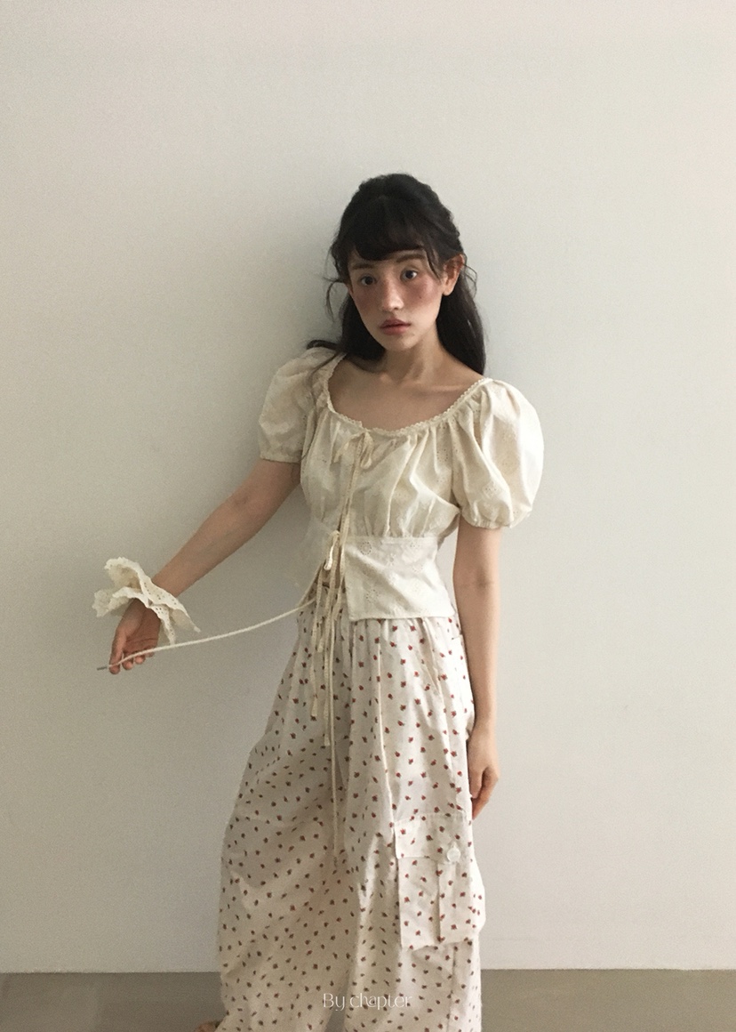 BY CHAPTER韓國直郵㊣女裝新品人氣時尚25春夏休閑襯衫蕾絲衫Chapter襯衫/蕾絲衫