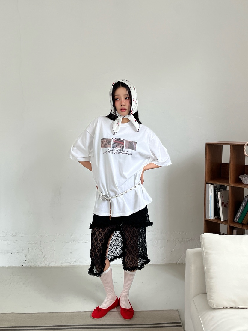 ZITTEN韓國直郵㊣東大門實拍女裝新品時尚半身裙中短裙蕾絲ZITTEN半身裙/中短裙