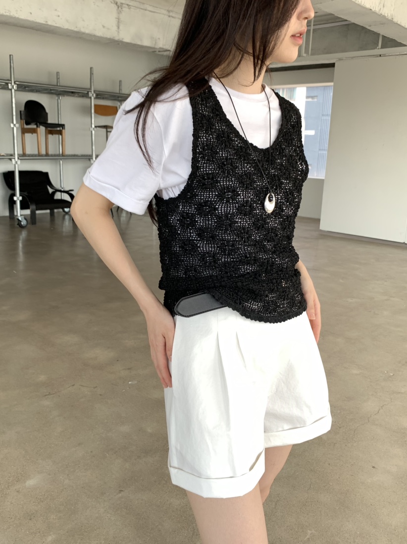 SPREAD韓國直郵㊣女裝新品休閑25春夏人氣吊帶背心鉤針編織SPREAD吊帶/背心