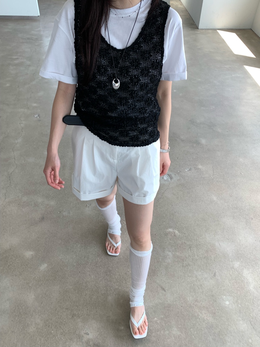 SPREAD韓國直郵㊣女裝新品休閑25春夏人氣吊帶背心鉤針編織SPREAD吊帶/背心