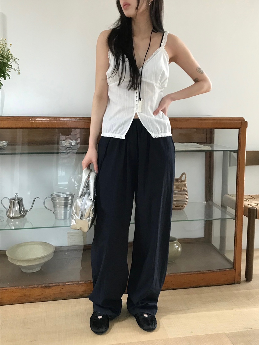 ESCHER韓國直郵㊣女裝新款人氣時尚休閑25春夏推薦熱賣休閑褲ESCHER休閑褲
