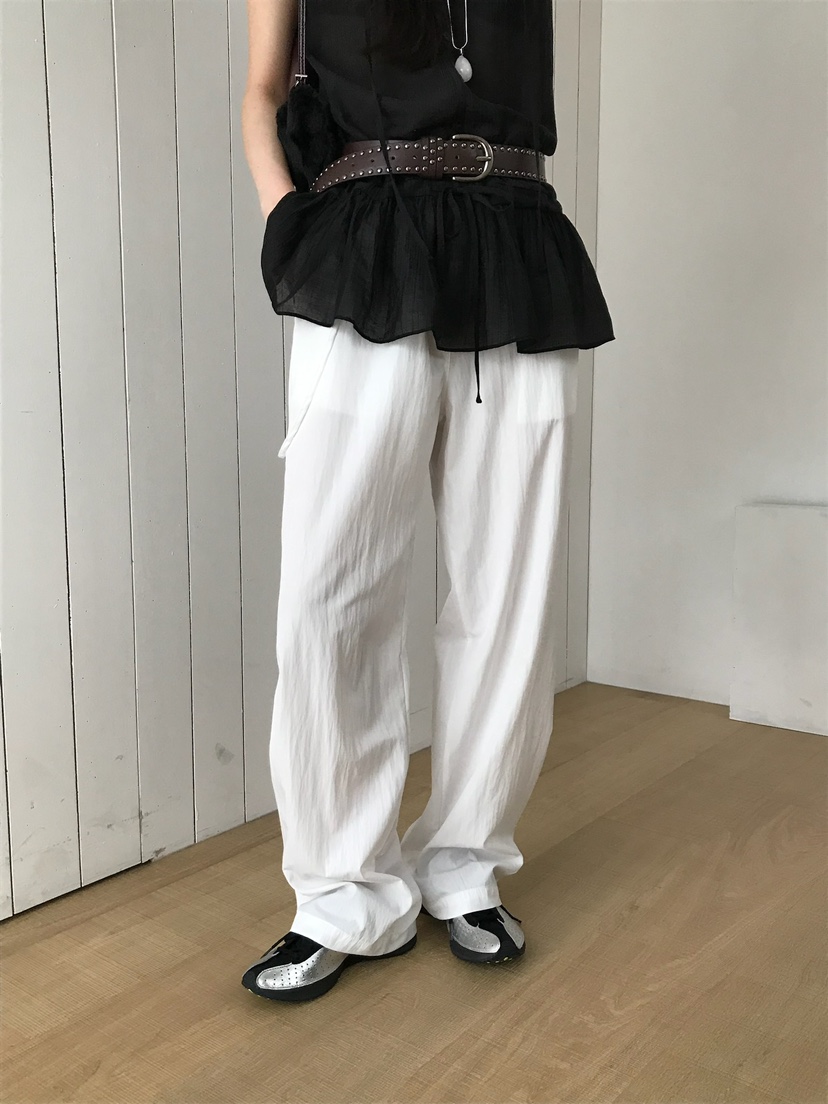 ESCHER韓國直郵㊣女裝新款人氣時尚休閑25春夏推薦熱賣休閑褲ESCHER休閑褲