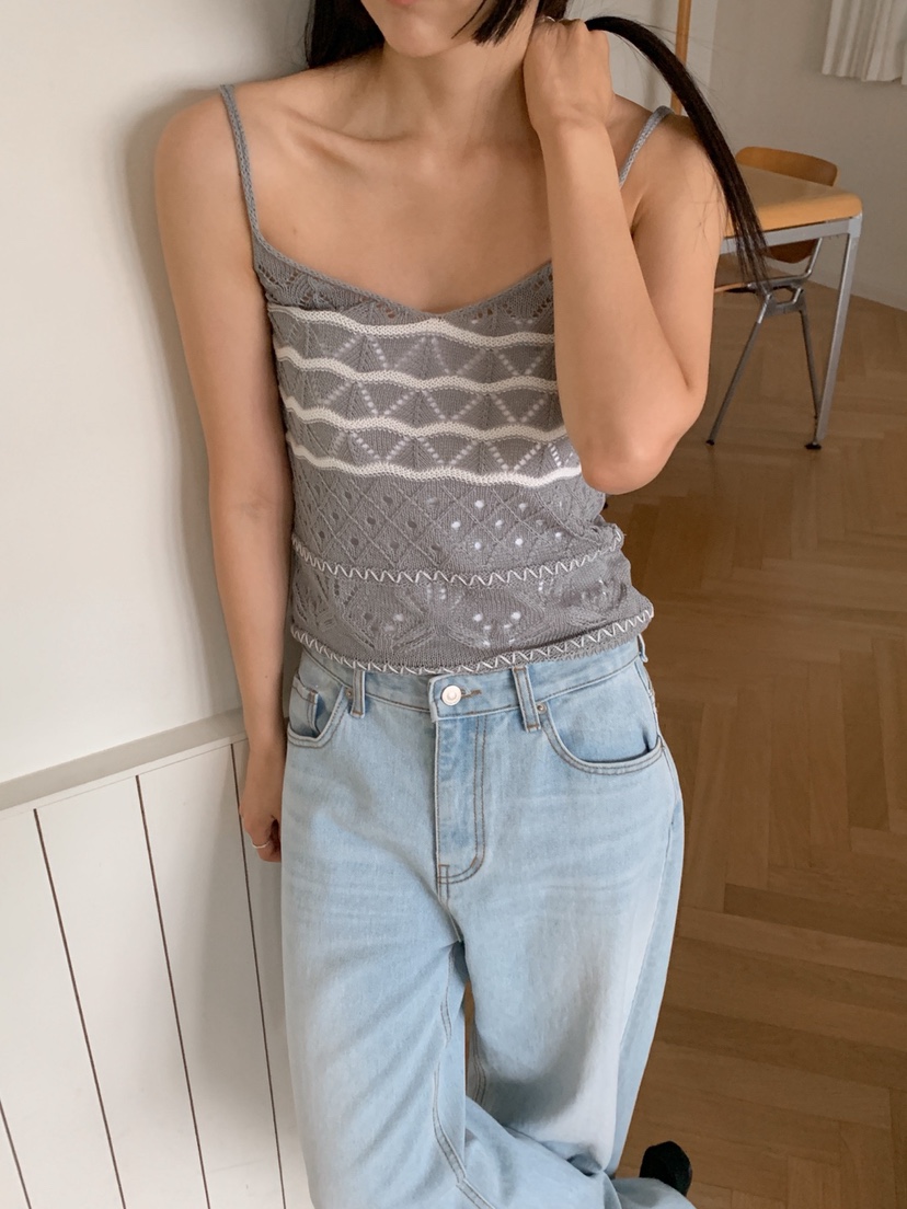 DARLUZ_MI韓國直郵㊣東大門實拍女裝新品休閑人氣熱賣吊帶背心DARLUZ_MI吊帶/背心圖色2