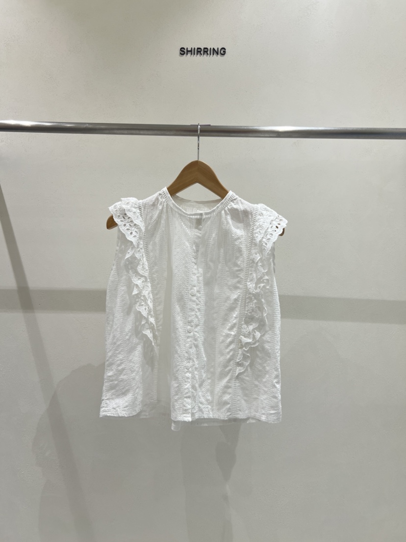 SHIRRING韓國㊣直郵東大門代購女裝新品時尚熱賣襯衫蕾絲衫SHIRRING襯衫/蕾絲衫