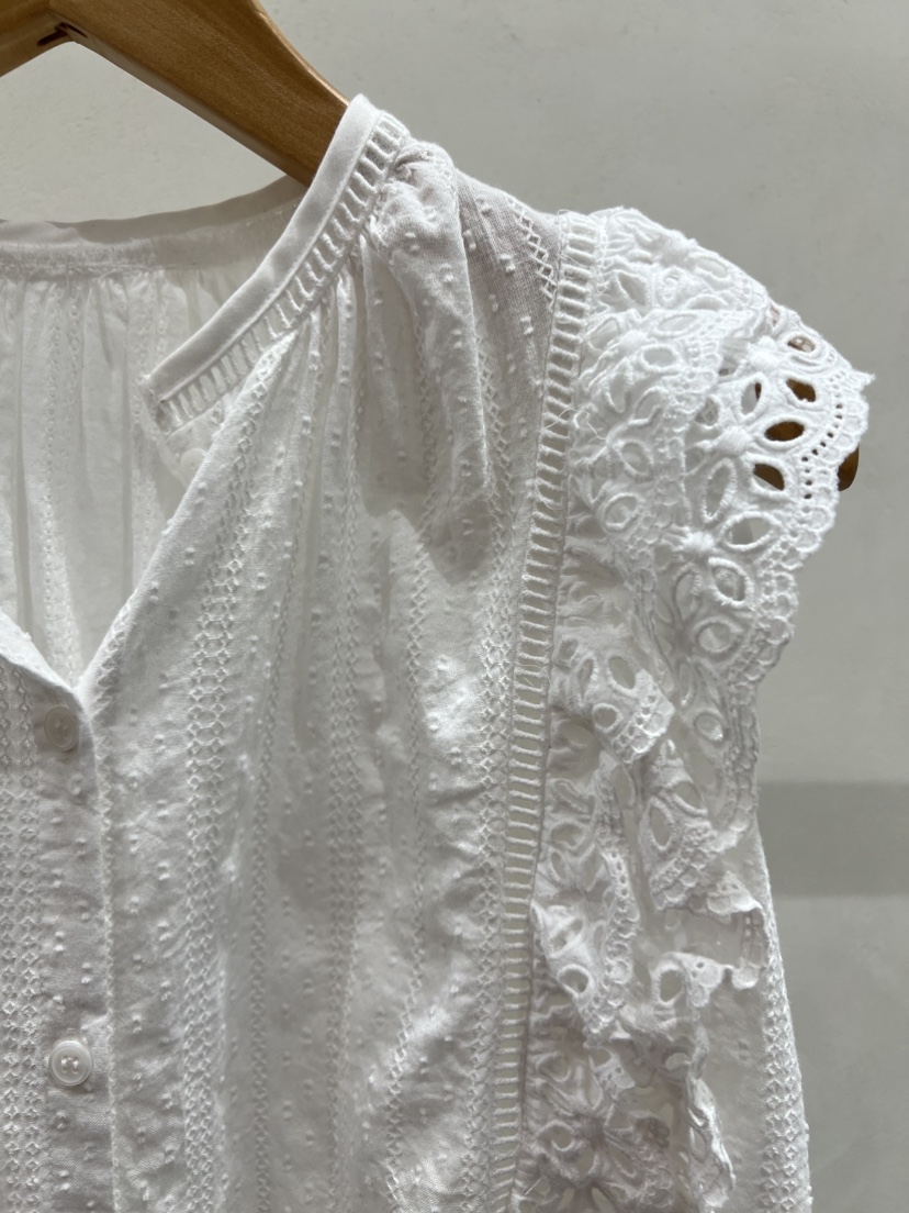 SHIRRING韓國㊣直郵東大門代購女裝新品時尚熱賣襯衫蕾絲衫SHIRRING襯衫/蕾絲衫