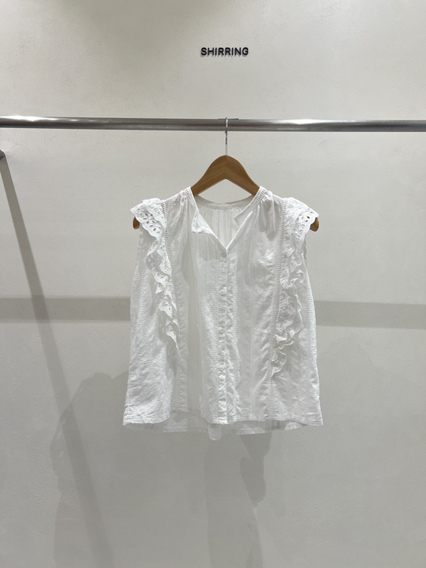 SHIRRING韓國㊣直郵東大門代購女裝新品時尚熱賣襯衫蕾絲衫SHIRRING襯衫/蕾絲衫