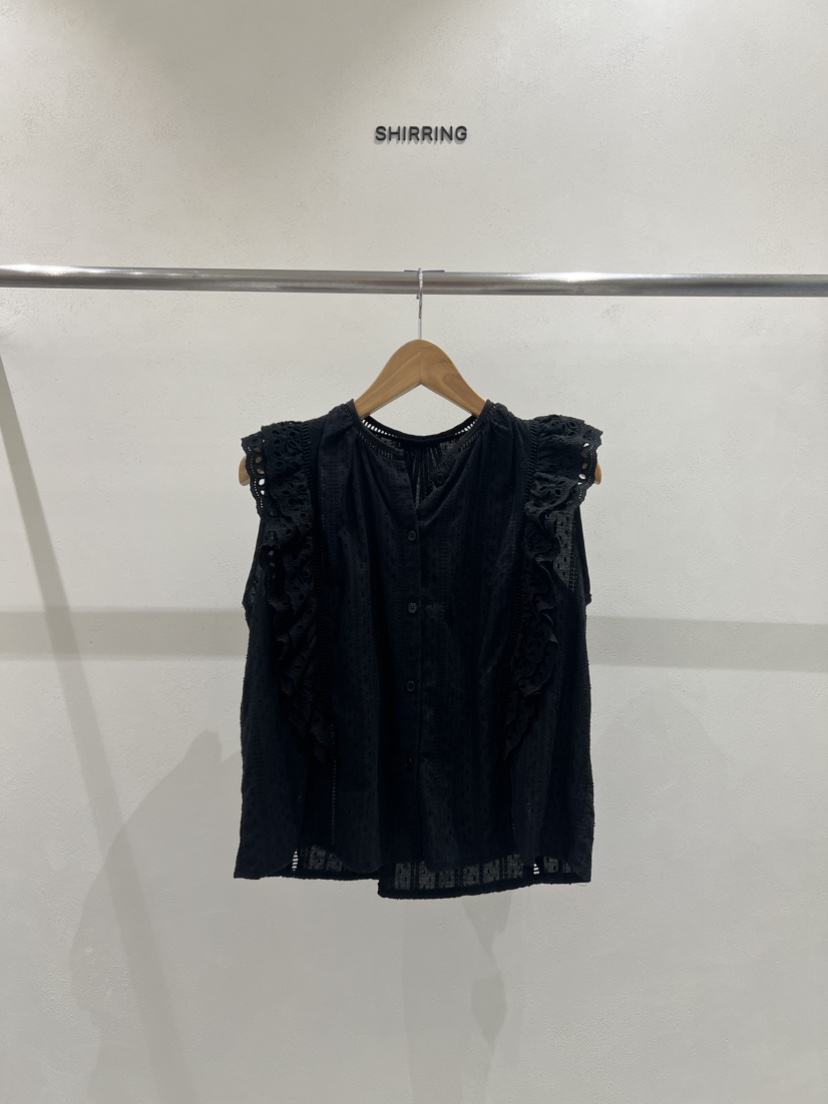 SHIRRING韓國㊣直郵東大門代購女裝新品時尚熱賣襯衫蕾絲衫SHIRRING襯衫/蕾絲衫圖色2