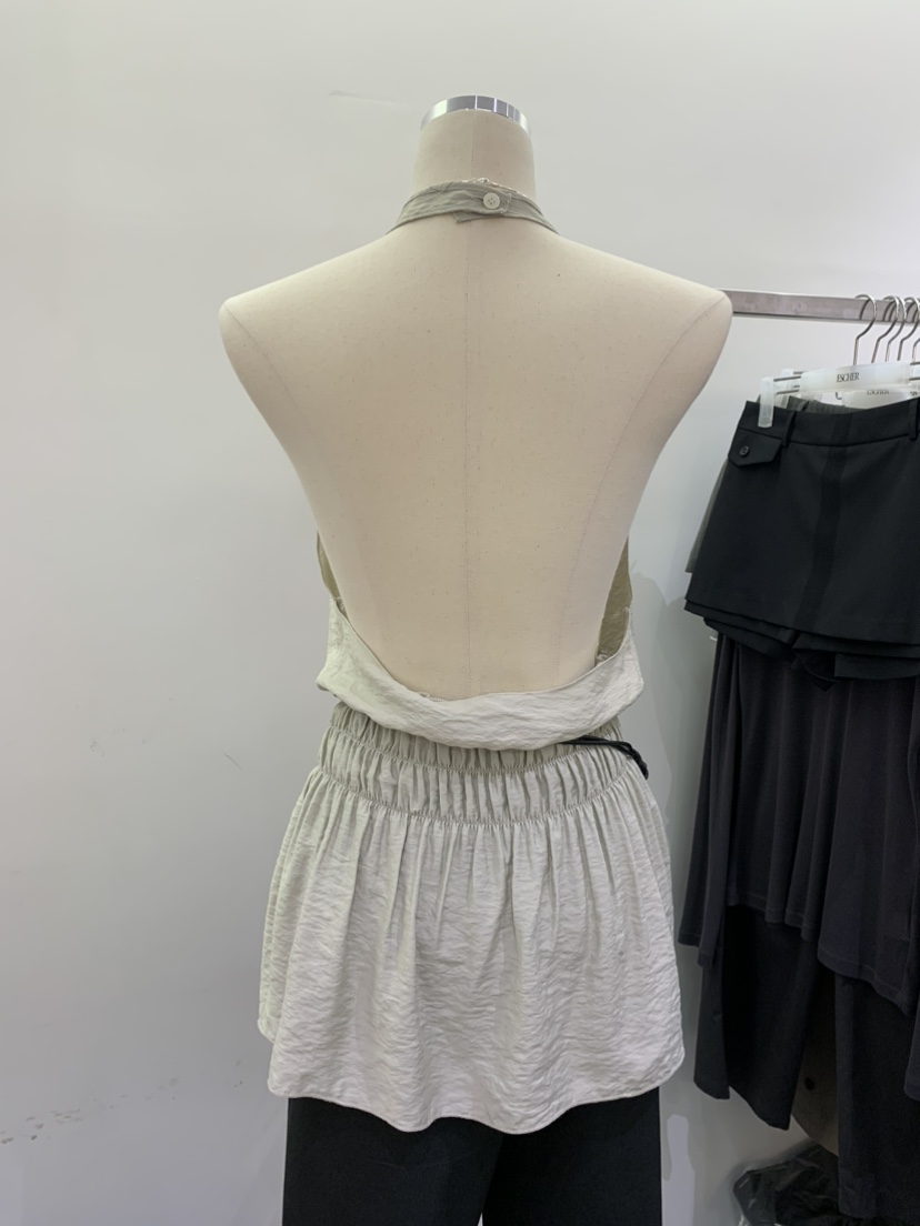 ESCHER韓國㊣直郵東大門代購女裝新品人氣休閑連衣裙含腰繩ESCHER連衣裙