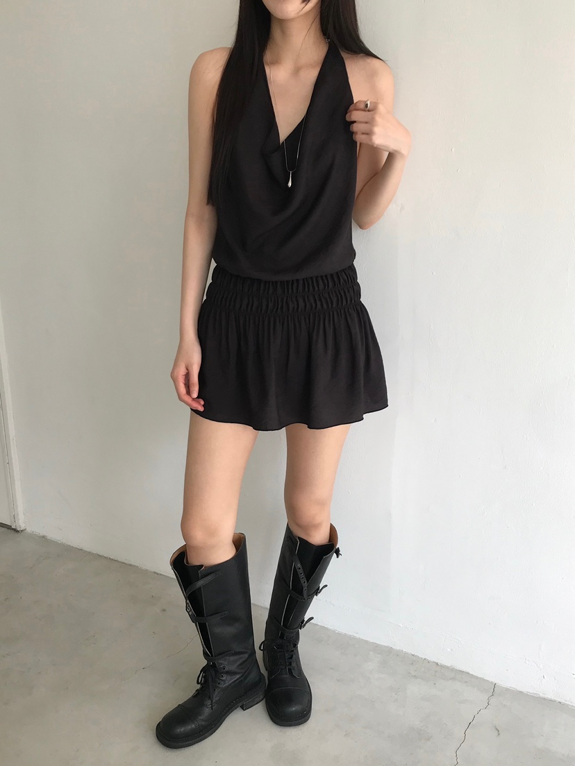 ESCHER韓國㊣直郵東大門代購女裝新品人氣休閑連衣裙含腰繩ESCHER連衣裙