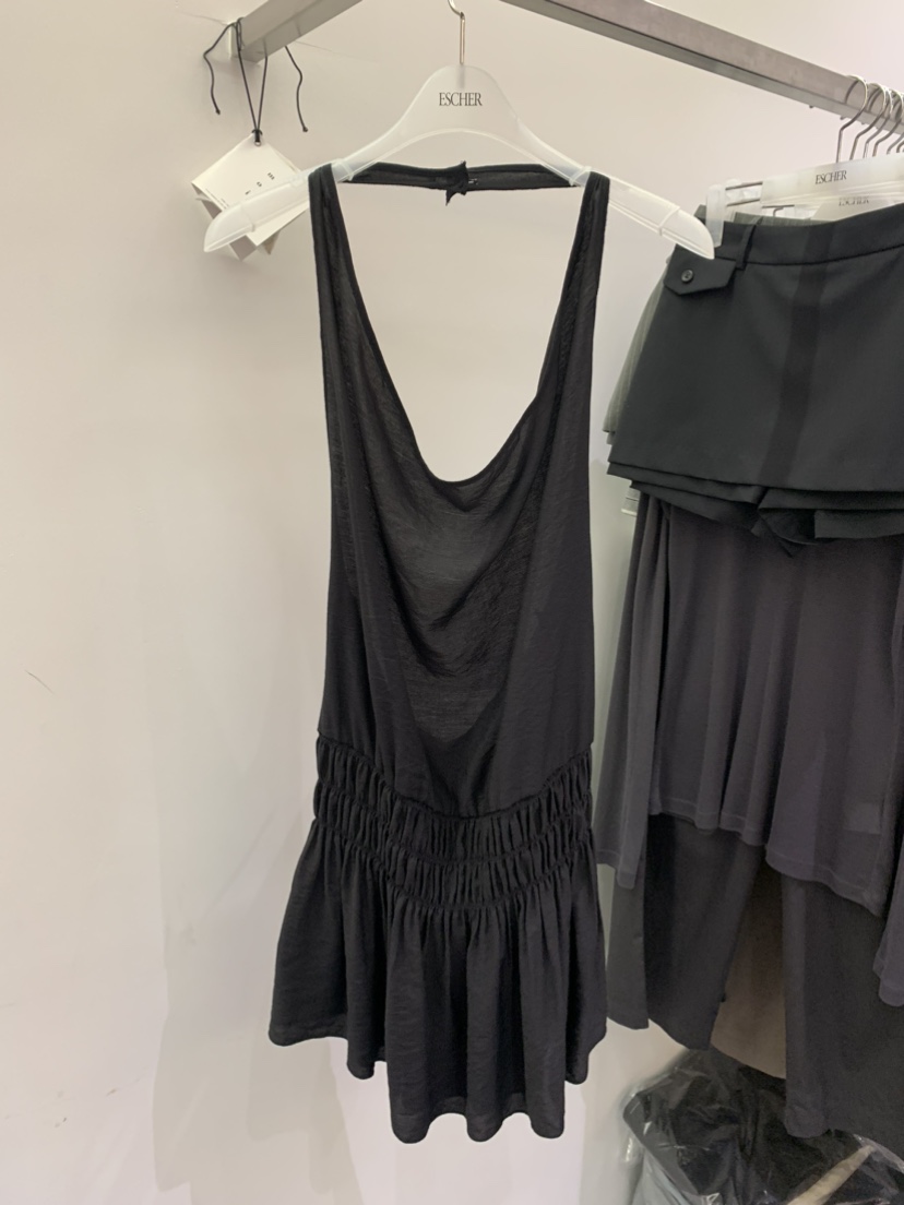 ESCHER韓國㊣直郵東大門代購女裝新品人氣休閑連衣裙含腰繩ESCHER連衣裙圖色2