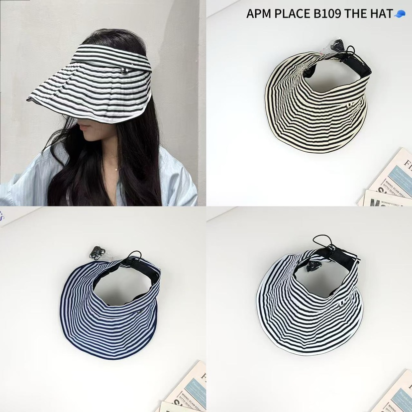 THE HAT-P韓國直郵㊣女裝新品熱賣25春夏休閑人氣帽子條紋THE HAT帽子