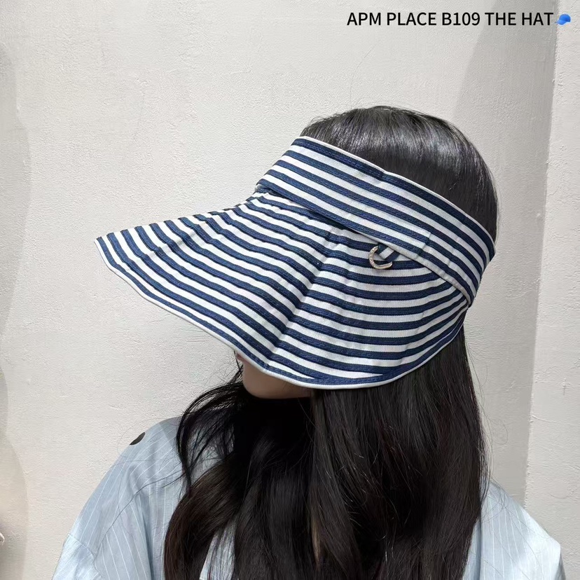 THE HAT-P韓國直郵㊣女裝新品熱賣25春夏休閑人氣帽子條紋THE HAT帽子
