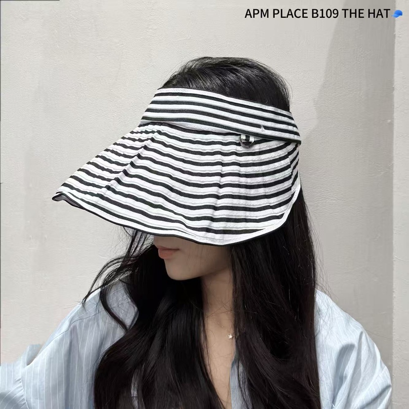 THE HAT-P韓國直郵㊣女裝新品熱賣25春夏休閑人氣帽子條紋THE HAT帽子圖色2