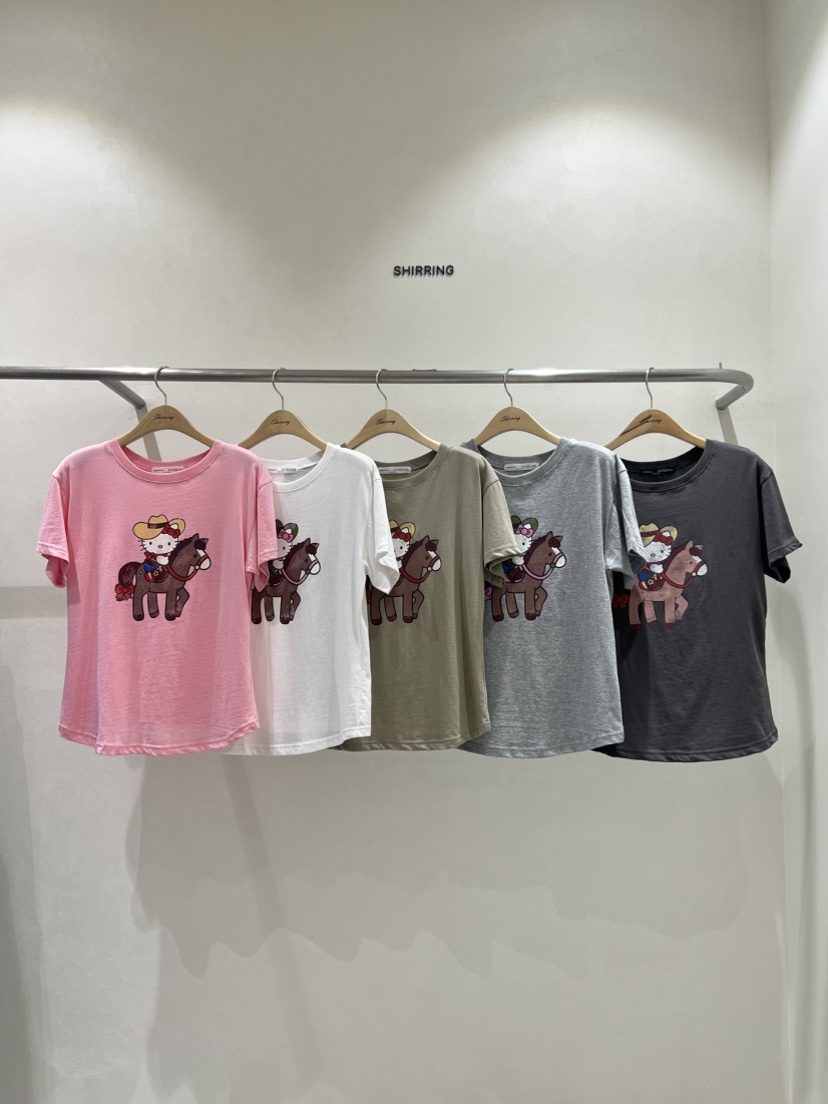 SHIRRING韓國㊣直郵東大門代購女裝新品推薦熱賣休閑時尚T恤SHIRRINGT恤