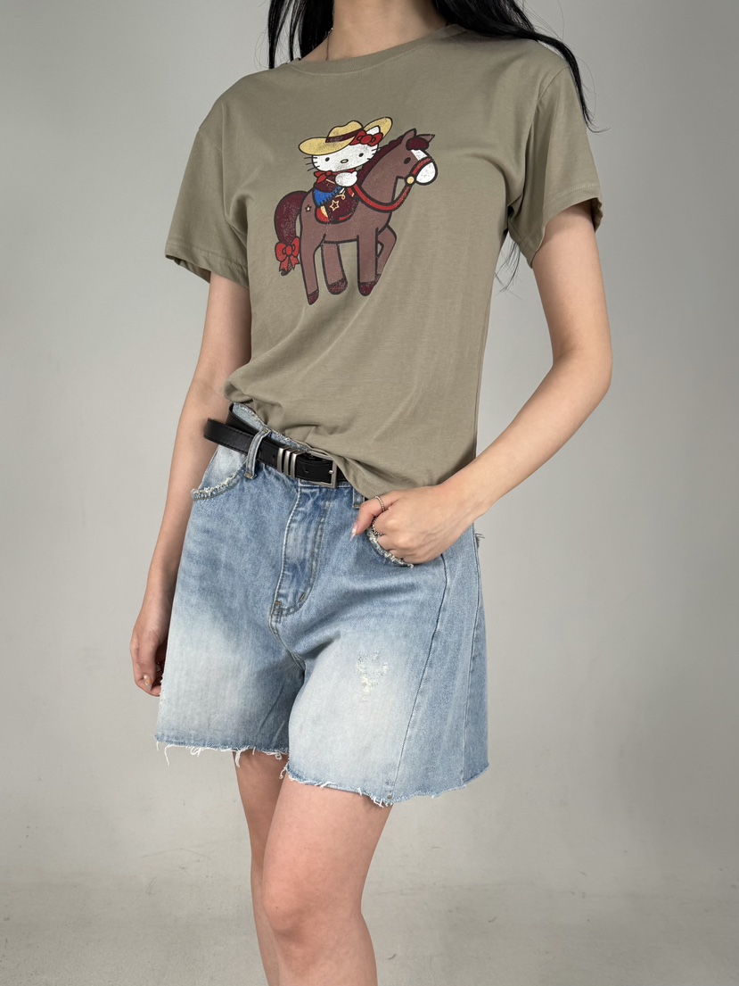 SHIRRING韓國㊣直郵東大門代購女裝新品推薦熱賣休閑時尚T恤SHIRRINGT恤