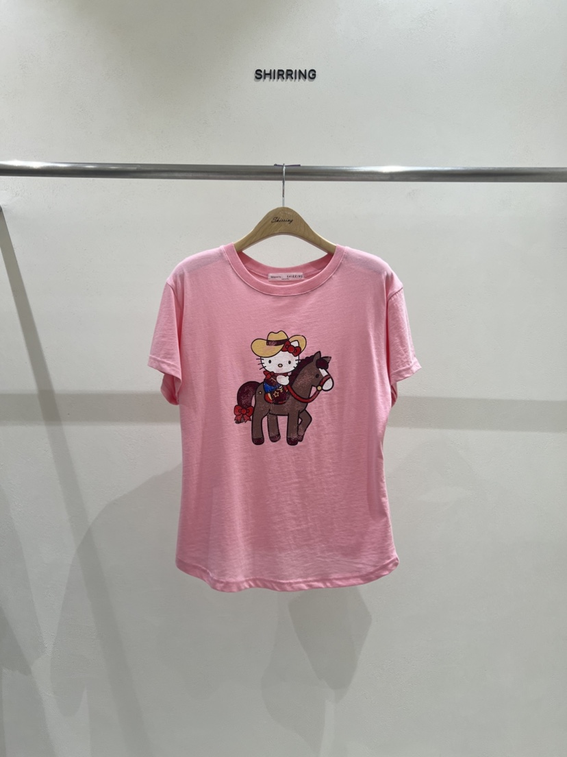 SHIRRING韓國㊣直郵東大門代購女裝新品推薦熱賣休閑時尚T恤SHIRRINGT恤
