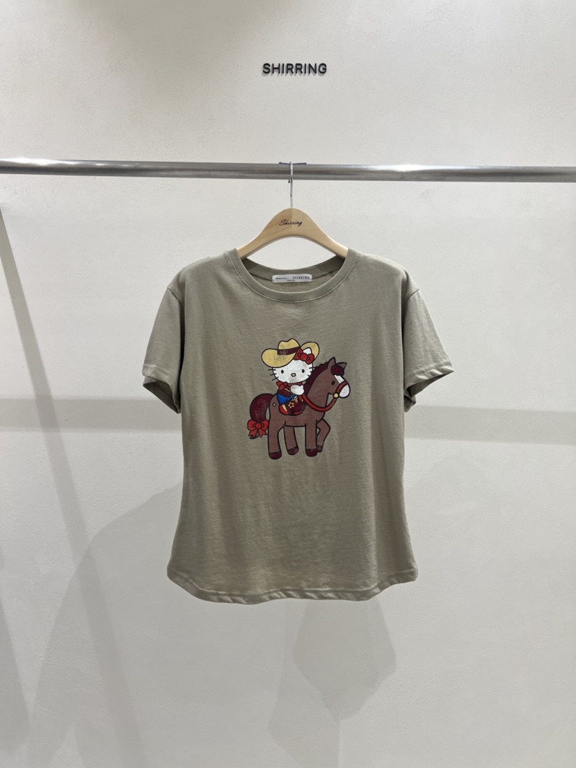 SHIRRING韓國㊣直郵東大門代購女裝新品推薦熱賣休閑時尚T恤SHIRRINGT恤圖色3