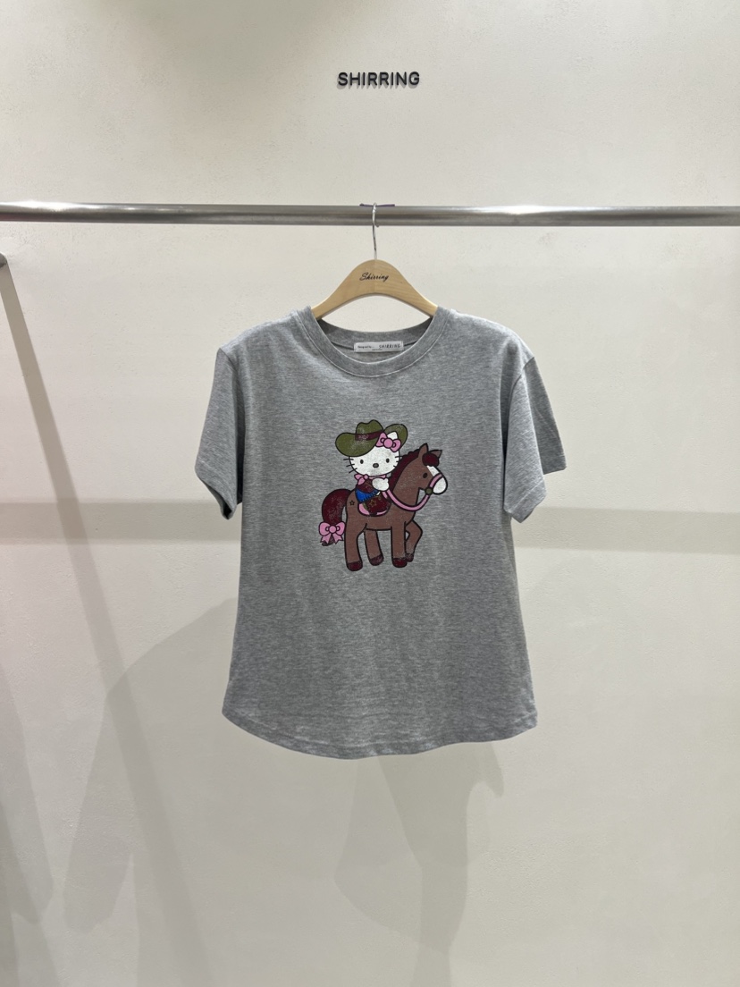 SHIRRING韓國㊣直郵東大門代購女裝新品推薦熱賣休閑時尚T恤SHIRRINGT恤圖色4