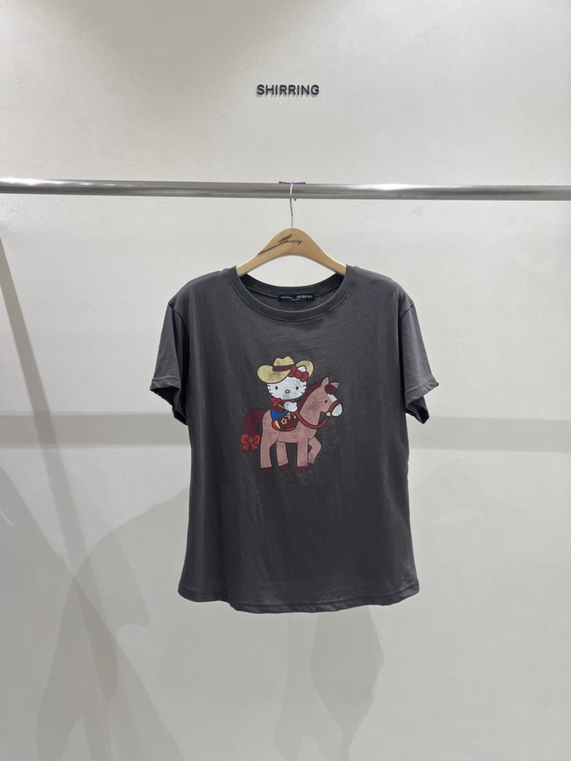 SHIRRING韓國㊣直郵東大門代購女裝新品推薦熱賣休閑時尚T恤SHIRRINGT恤圖色5