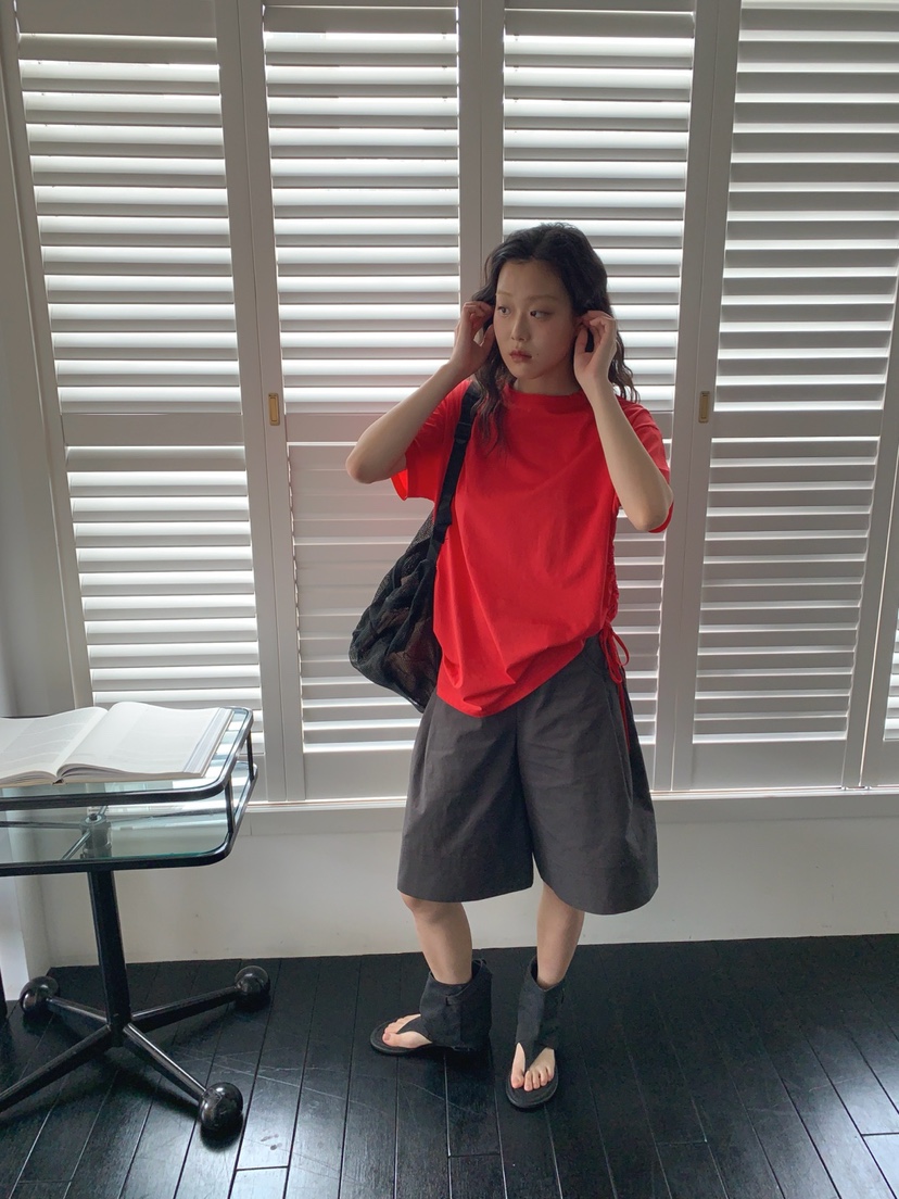 JKICHI直郵韓國代購㊣女裝新品時尚人氣25春夏短褲斜紋棉布腰帶JKICHI短褲