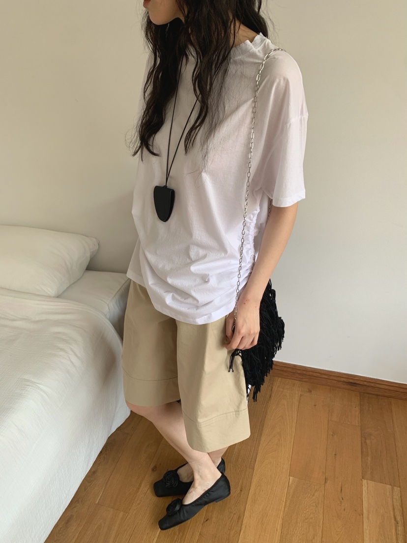 JKICHI直郵韓國代購㊣女裝新品時尚人氣25春夏短褲斜紋棉布腰帶JKICHI短褲