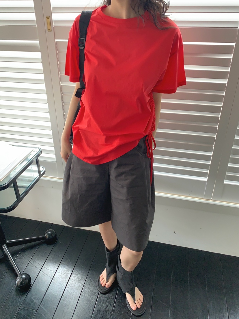 JKICHI直郵韓國代購㊣女裝新品時尚人氣25春夏短褲斜紋棉布腰帶JKICHI短褲