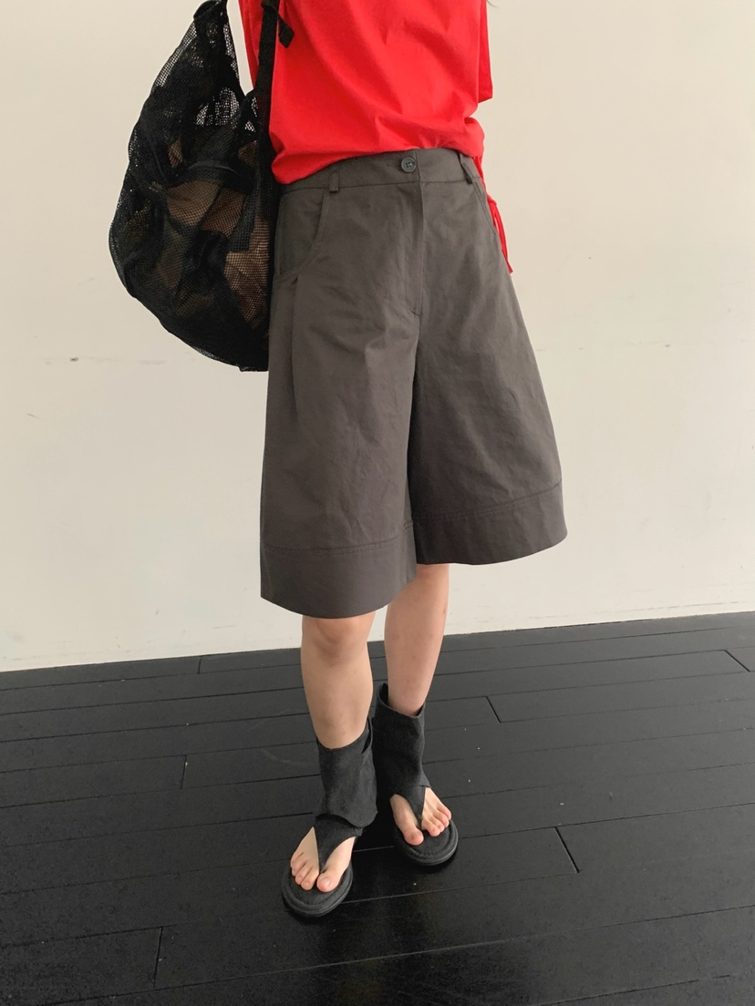 JKICHI直郵韓國代購㊣女裝新品時尚人氣25春夏短褲斜紋棉布腰帶JKICHI短褲圖色3