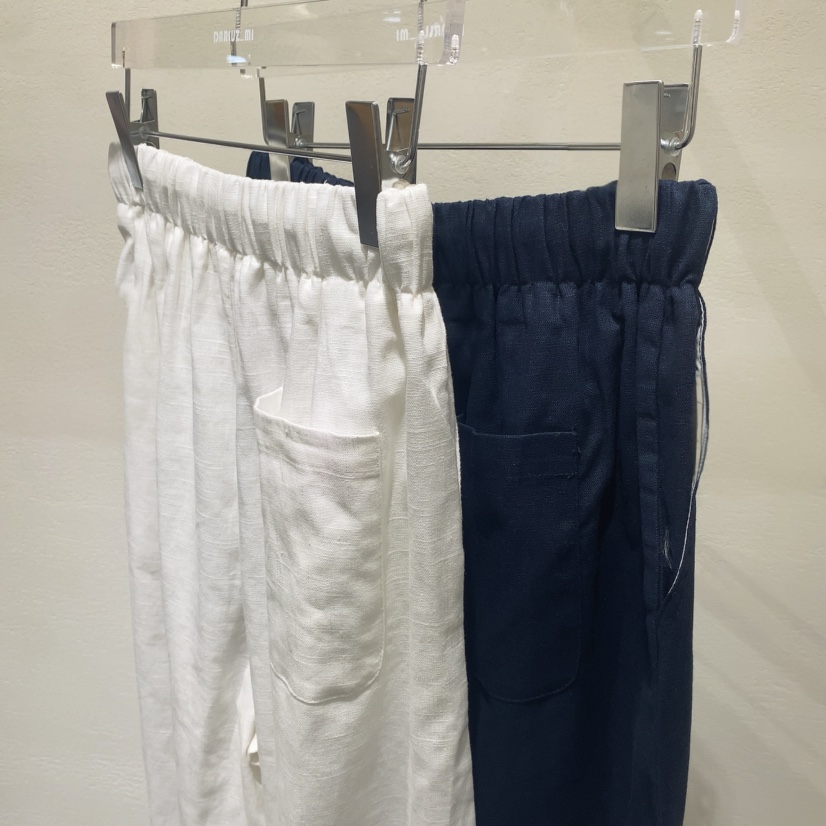 DARLUZ_MI韓國直郵㊣女裝新品推薦25春夏休閑休閑褲亞麻布紐扣DARLUZ_MI休閑褲